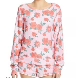 Wildfox Pink Floral Pajama Set